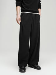 Men's Casual Solid Relaxed Straight-Leg Sweatpants