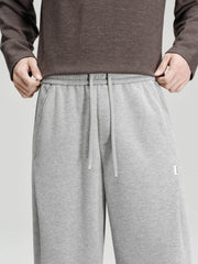 Men's Casual Solid Relaxed Straight-Leg Sweatpants