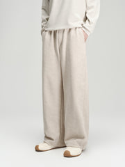 Men's Casual Solid Drawstring Elastic-Waist Brushed-Soft Pants
