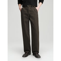 Men's Vintage Dark Brown Studded Jeans