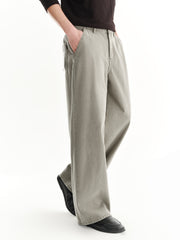 Men's Vintage Light Grey Denim Studded Jeans