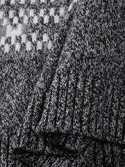 Men's Casual Grey Fair Isle Pattern Knit Cardigan