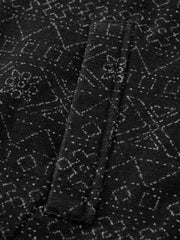 Men's Casual Black Geometric-Pattern Jacket