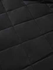 Men's Casual Black Geometric-Pattern Jacket