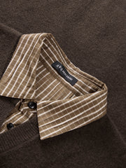 Men's Old Money Style Wool-Blend Shirt-Style Knit Top