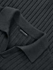 Men's Commuter Solid Ribbed-Texture Knit Top