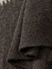 Men's Relaxed Wool-Blend Chevron-Stripe Knit Polo
