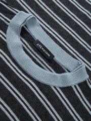 Men's Casual Contrast-Stripe Wool-Blend Knit Pullover