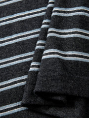 Men's Casual Contrast-Stripe Wool-Blend Knit Pullover