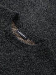 Men's Casual Wool-Blend Ink-Bird Pattern Knit Top
