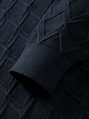 Men's Casual Diamond-Pattern 3D-Texture Knit Top