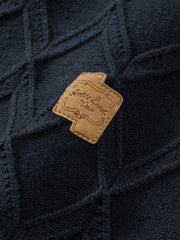 Men's Casual Diamond-Pattern 3D-Texture Knit Top