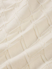 Men's Casual Diamond-Pattern 3D-Texture Knit Top