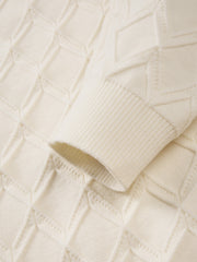 Men's Casual Diamond-Pattern 3D-Texture Knit Top