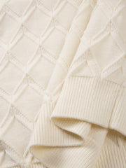 Men's Casual Diamond-Pattern 3D-Texture Knit Top