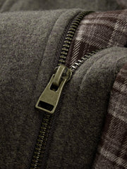 Men's Commuter Wool-Blend Plaid-Collar Jacket