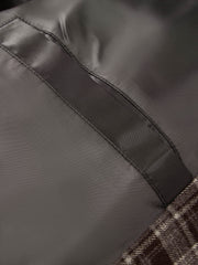 Men's Commuter Wool-Blend Plaid-Collar Jacket