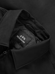 Men's Casual Black Lapel Jacket-Style Down Jacket