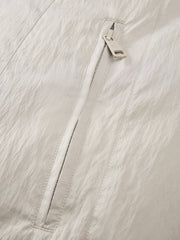 Men's Casual White Down Jacket with 3D Paneled Design