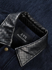 Men's Casual Denim-Style Lightweight Down Jacket