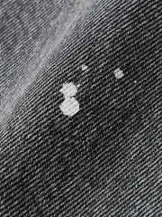 Men's Casual Grey Paint-Splatter Wide-Leg Straight Jeans