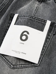 Men's Casual Grey Paint-Splatter Wide-Leg Straight Jeans