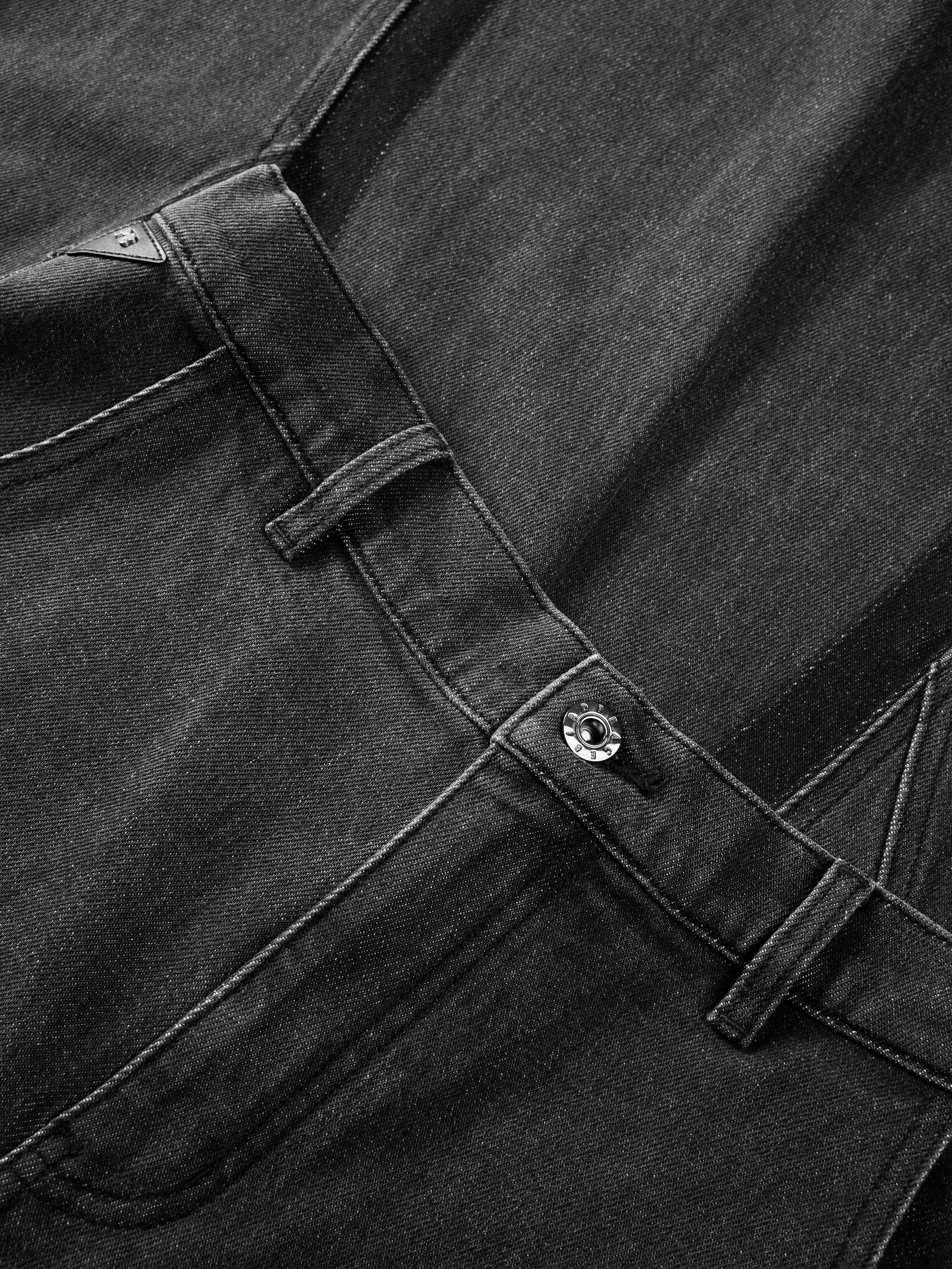 Men's Contrast-Panel Wide-Leg Jeans
