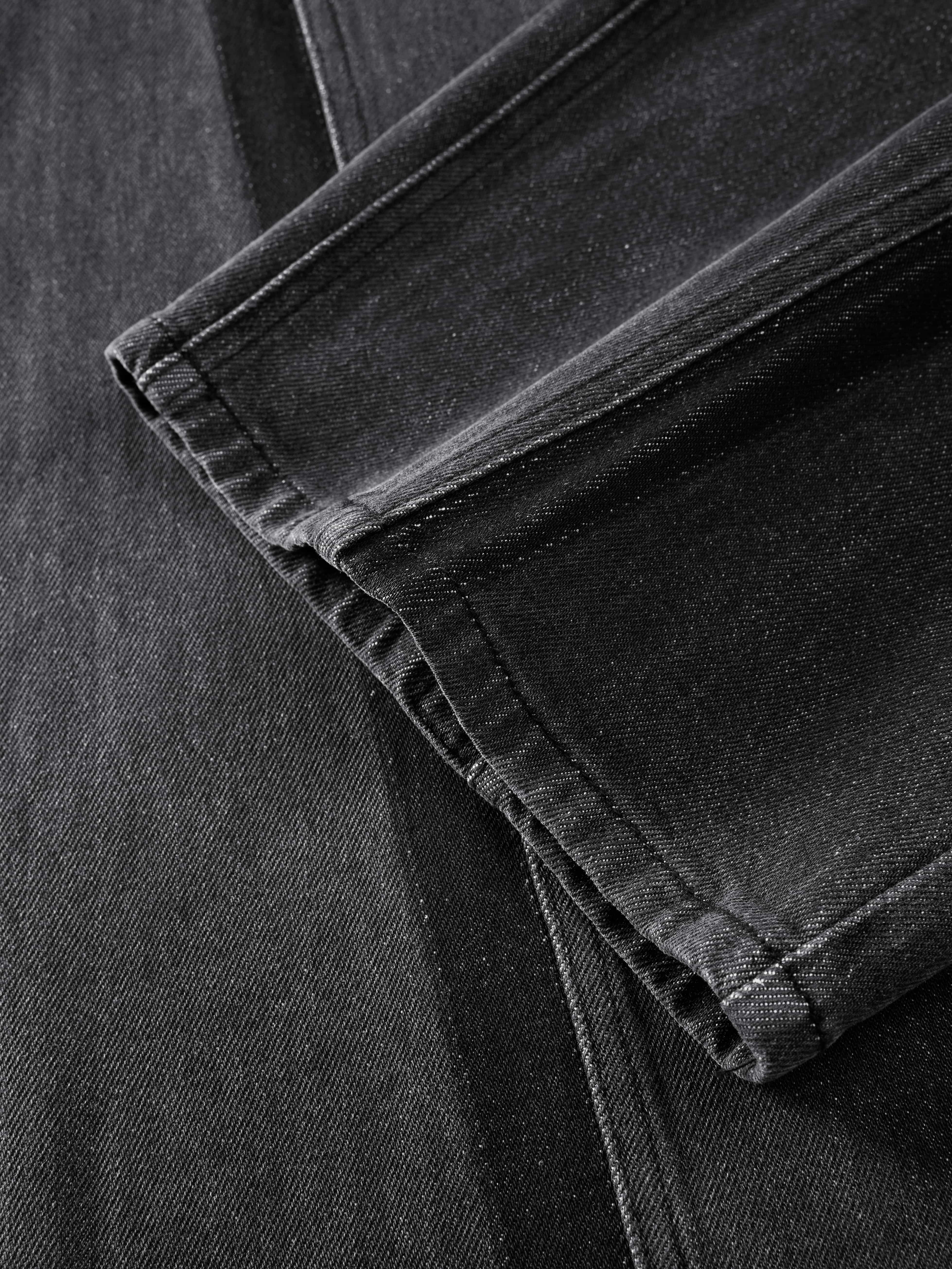 Men's Contrast-Panel Wide-Leg Jeans