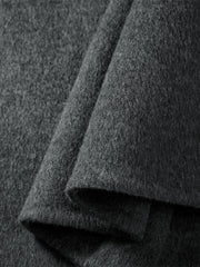 Men's Relaxed Camel Hair-Blend Double-Face Wool Coat