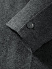 Men's Relaxed Camel Hair-Blend Double-Face Wool Coat