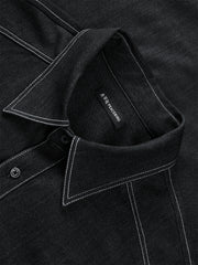 Men's Relaxed Contrast-Stitch Shirt