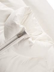 Men's Allover Letter Embossed Down Jacket