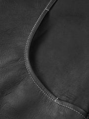 Men's Casual Burnished Goatskin Leather Jacket