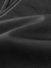 Men's Casual Burnished Goatskin Leather Jacket