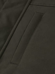 Men's Barn-Style Contrast-Collar Utility Jacket-Style Down Jacket