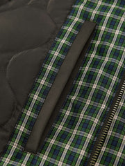 Men's Barn-Style Contrast-Collar Utility Jacket-Style Down Jacket