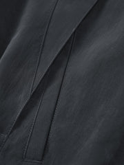 Men's Casual Dark Blue Stand-Collar Padded Jacket