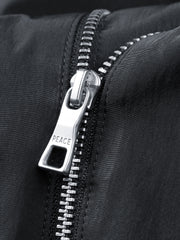 Men's Casual Dark Blue Stand-Collar Padded Jacket