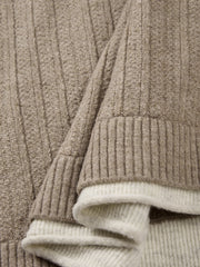 Men's Casual Henley Neck Faux Two-Piece Knit Top