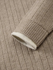 Men's Casual Henley Neck Faux Two-Piece Knit Top