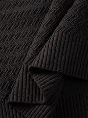 Men's Jacquard Mock-Neck Knit Sweater