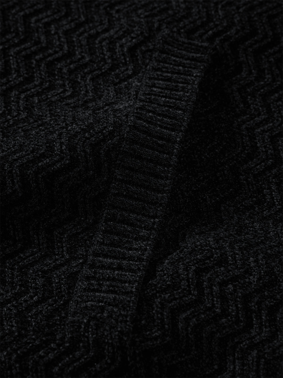 Men's Chenille Jacquard Zip-Up Cardigan