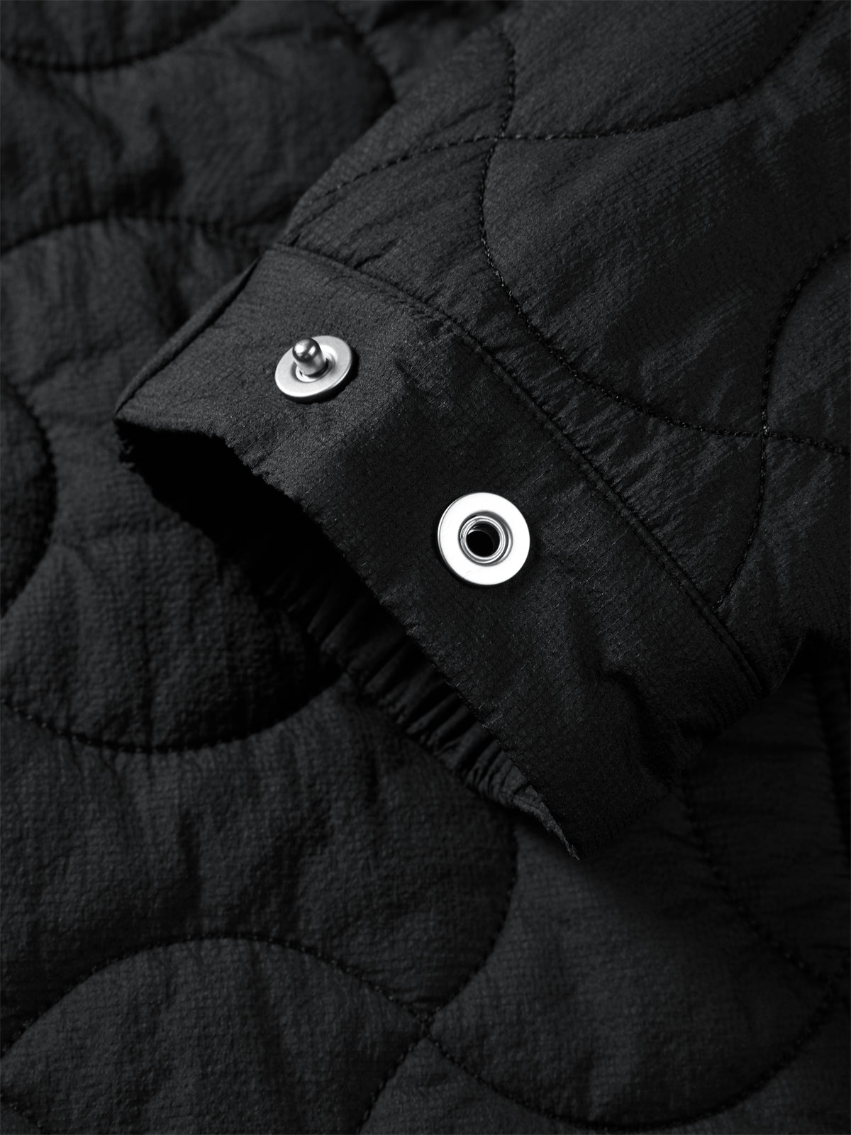 Men's Black Relaxed Quilted Padded Jacket