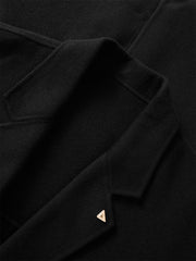 Men's Black Wool-Blend Coat