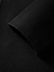 Men's Black Wool-Blend Coat