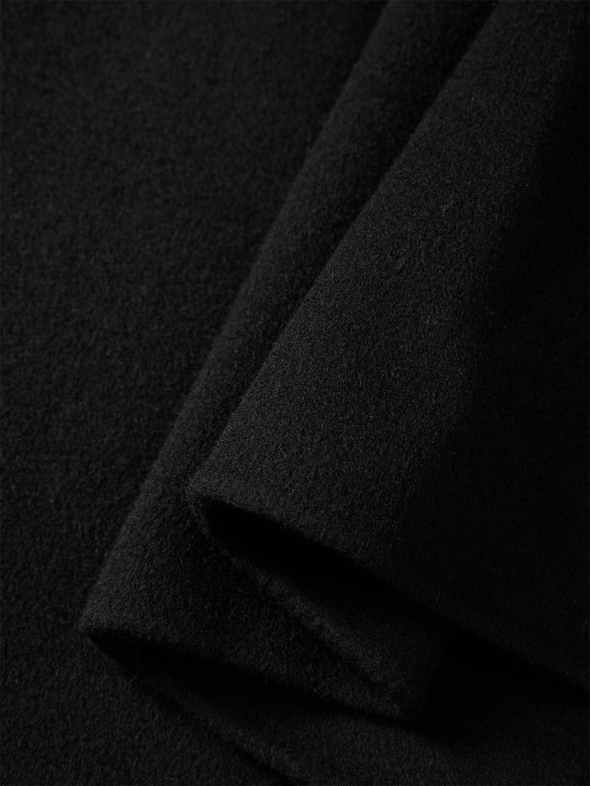 Men's Black Wool-Blend Coat