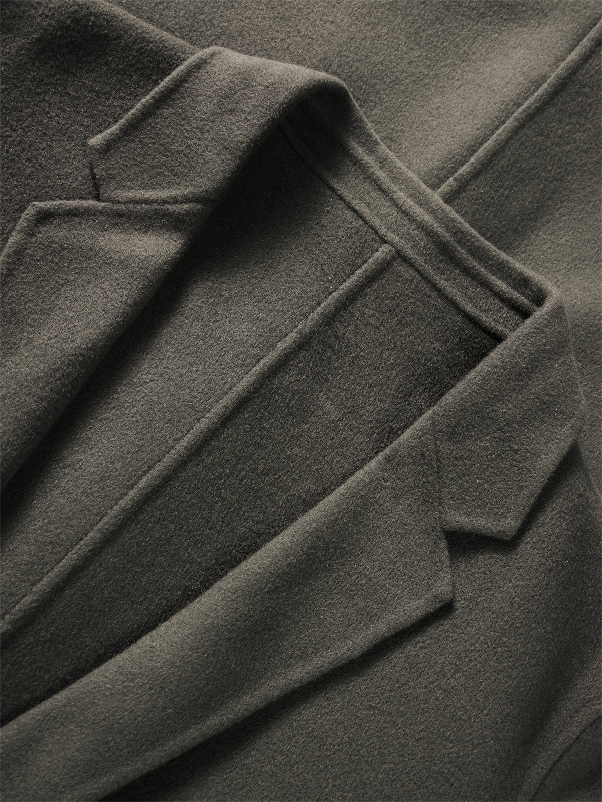 Men's Wool-Blend Notched-Lapel Coat