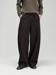 Men's Casual Warm Acetate-Wool Wide-Leg Sweatpants