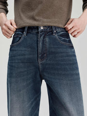 Men's Casual Solid Vintage-Wash Jeans