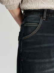 Men's Casual Solid Vintage-Wash Jeans